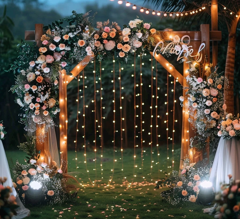 婚礼拱门花艺装饰