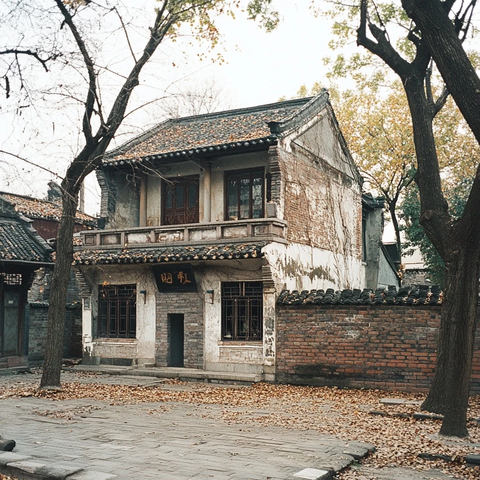 老旧砖房建筑展现古朴沧桑气息