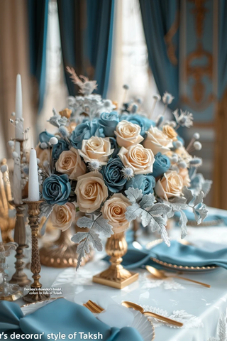 冬季婚礼桌饰配色