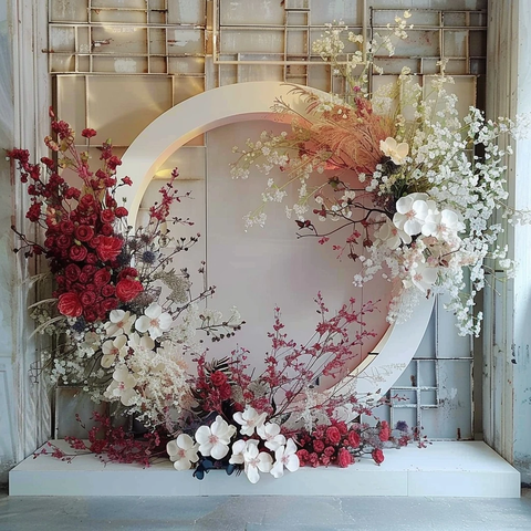 花卉与建筑结合的杂志封面