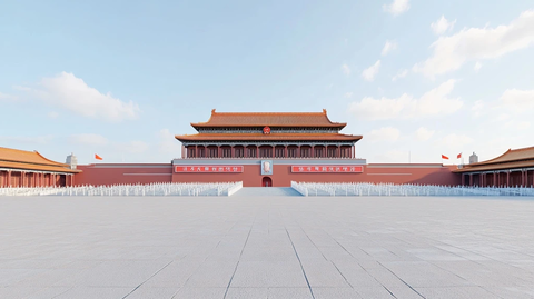 宏伟的天安门全景