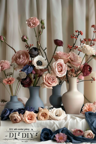 情人节DIY餐桌中心花艺