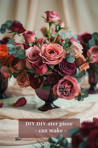 情人节DIY餐桌中心花艺