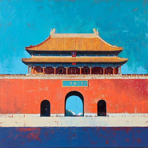 宏伟的中国古代建筑天安门