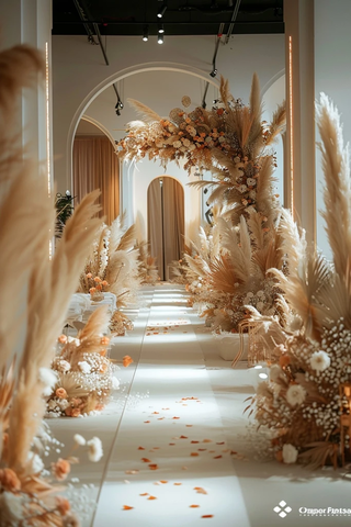 白米色主题婚礼装饰