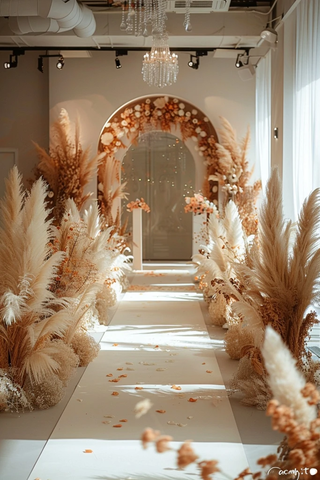 白米色婚礼装饰