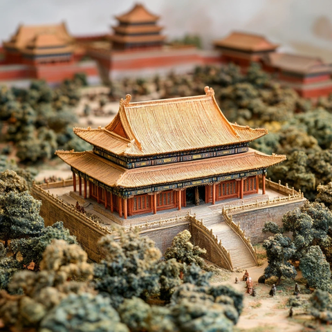 传统中式建筑模型全景展示