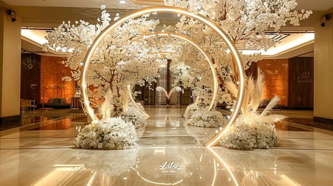 圆形拱门婚礼舞台装饰