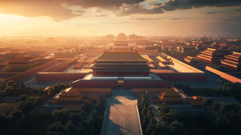 故宫全景鸟瞰图