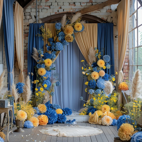 海军蓝婚礼装饰