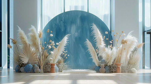 婚礼摄影背景抽象蓝白形状