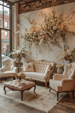 婚礼接待厅玻璃装饰