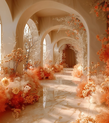 婚礼舞台花艺拱门