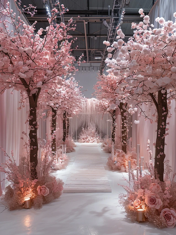 婚礼舞台花艺布置