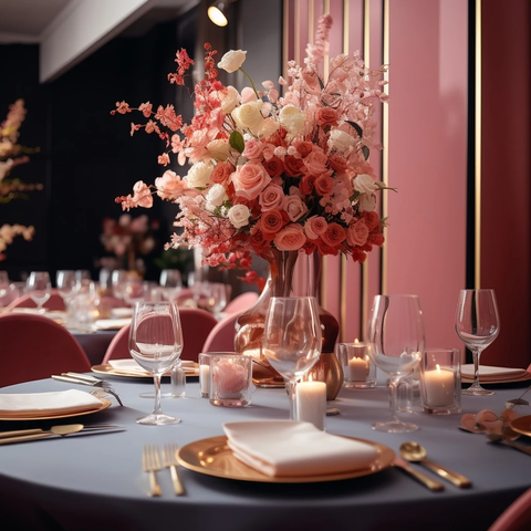 宴会厅桌花装饰
