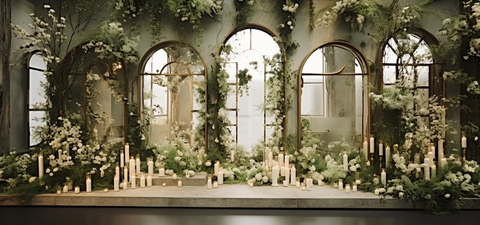 婚礼舞台花艺布置