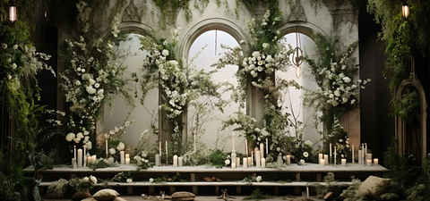 白色婚礼舞台布置