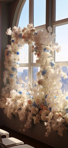 窗户与浪漫海景