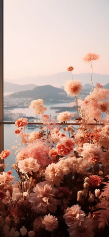 粉色植物与花朵