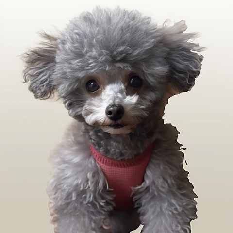 灰色玩具贵宾犬