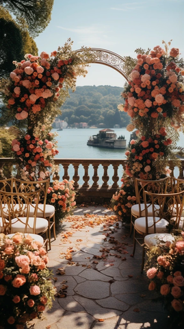 婚礼仪式与湖泊