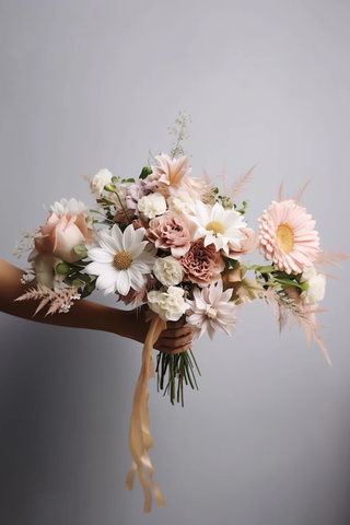 白菊与薰衣草花束