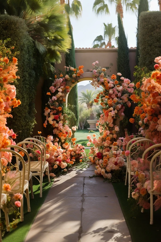 婚礼花艺户外拱门