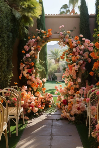 婚礼花艺户外拱门