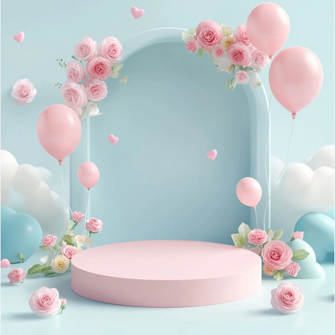 粉色讲台背景设计