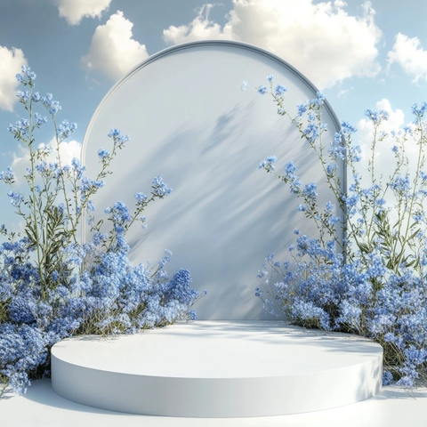 自然美景春蓝花背景