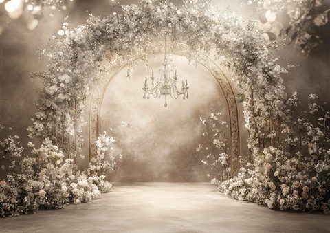 灰色花朵银吊灯