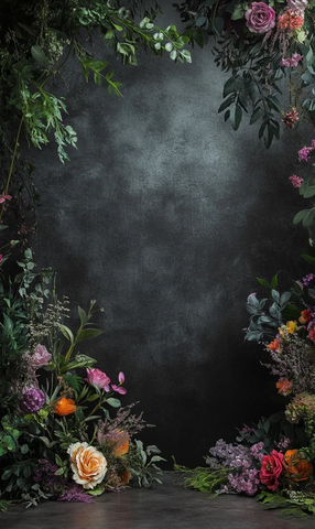 深色背景自然花卉