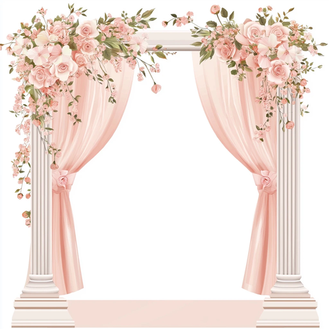 白色木框舞台装饰