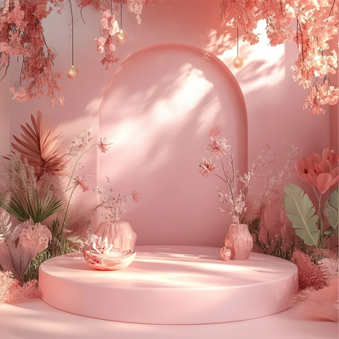 粉色场景花卉植物