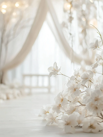 白色花饰优雅空间