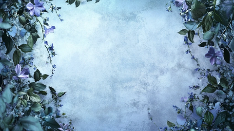 长春花边框设计