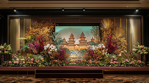 现代泰式婚礼舞台装饰