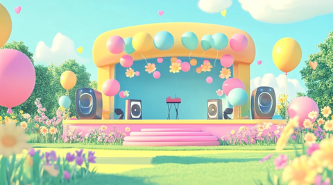 卡通音乐舞台