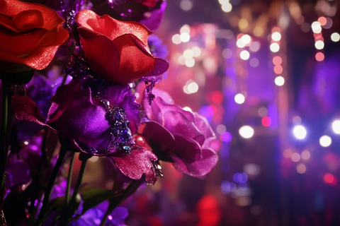 红磨坊表演中的花朵