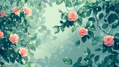 玫瑰花园中的自然美