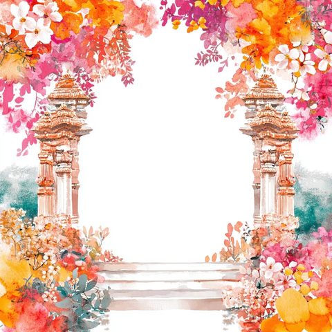 印度婚礼邀请函边框