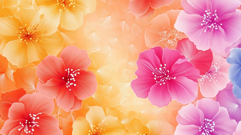 花卉图案背景对比