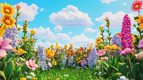 卡通花园花朵动画