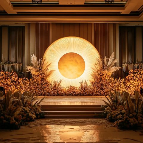 日落主题婚礼舞台设计