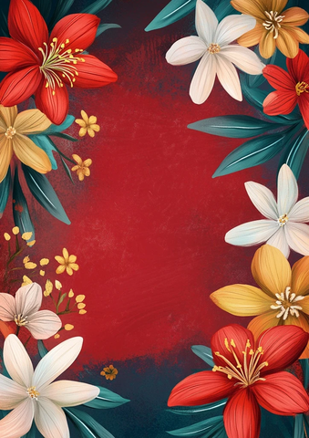 圣凯瑟琳日花卉贺卡插图