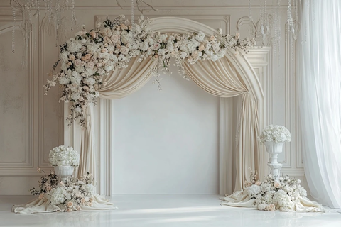 优雅拱门墙背景