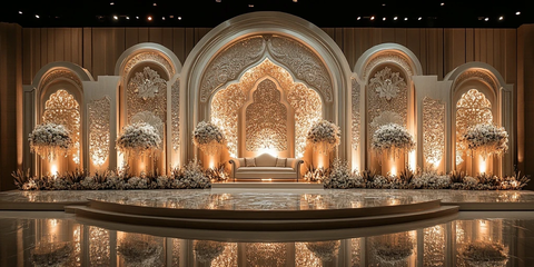 现代曲线婚礼舞台设计