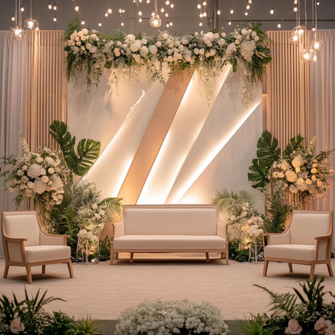 现代几何婚礼舞台