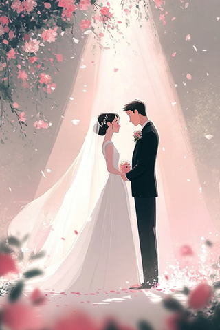 婚礼交换戒指场景