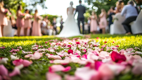 花园婚礼交换誓言